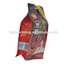 box bottom stand up bags with slider zip,with side gusset, good stiffness,