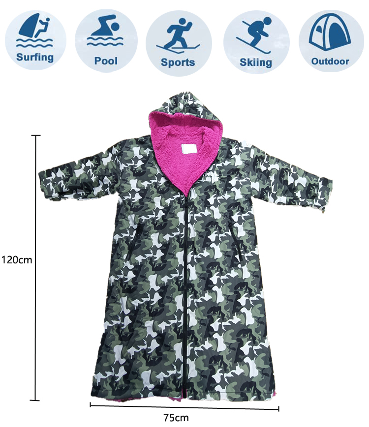 camo waterproof changing robe