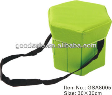 Convenient foldable cooler stool