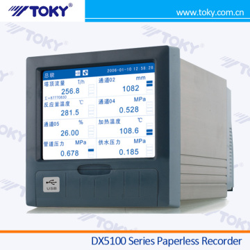 High Quality DX5100 LCD 16 Channel Paperless Recorder / Chart Recorder / Temperature Recorder