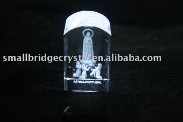 Crystal laser engrave cube