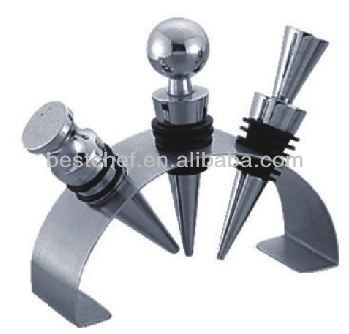 Wine stopper with stand