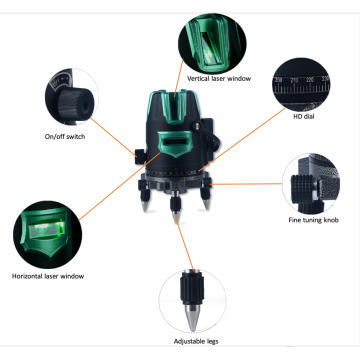 Strumento di livellamento laser verde