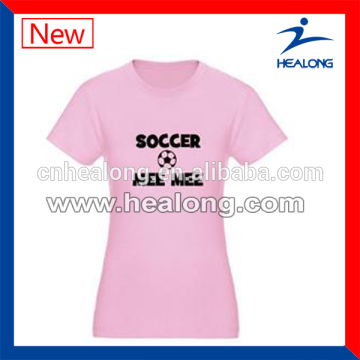 100% Polyester OEM Tight Fit Lady 's Football T-Shirt