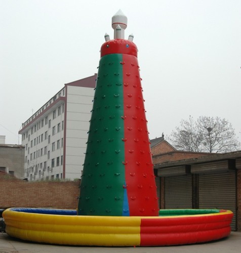 Competitive outdoor inflatable rock climbing wall