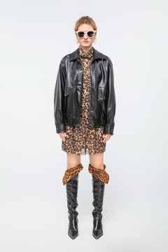 Women Black PU Jackets