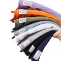 Casual Solid Color Men Crewneck Fabric Tshirt