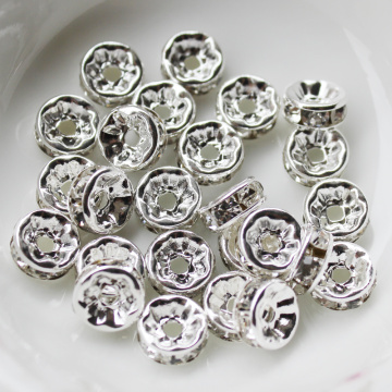 3,5 * 8 MM Top Qualität Strass Rondelle Spacer Perlen Spacer Perlen Strass Charms Für Schmuckherstellung