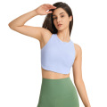 Cibra alta de cuello alto Top femenino Brazal de yoga Racerback