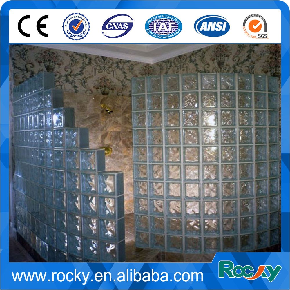 CHEAP PRICE GLASS BLOCK WITH CLEAR AND TINTED PATTERN PRICE