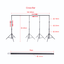 Photo Studio Adjustable 2.4*3m Background Stand