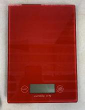 red color tempered glass kitchen scales