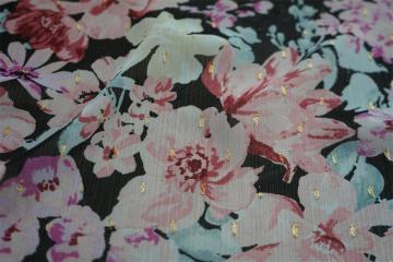 Polyester Chiffon GGT with Gold Lurex Clip Jacquard