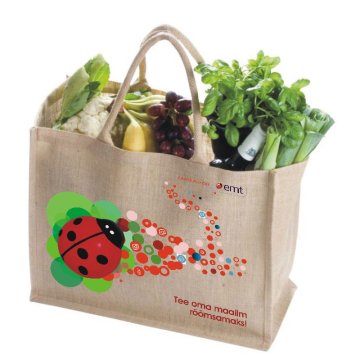 low price supermarket shopping food grade jute bag