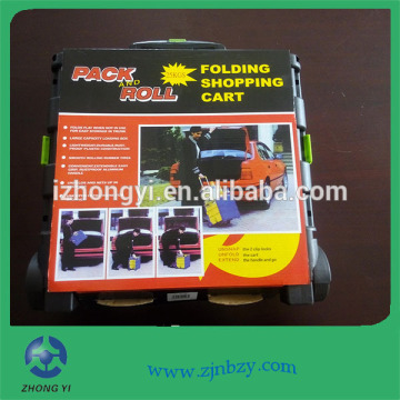 Plastic Folding Rolling Shopping Pull Cart