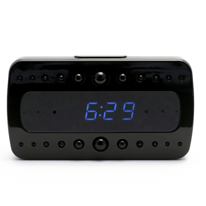 T10 1080P Full HD Night Vision Black Hidden WiFi IP Wall Desk Clock Camera