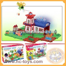 electric amusment park toys,Sky projection intelligence electric train track blocks