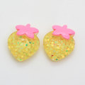 New Mix Colors Crown Heart Apple Cherry Strawberry Glitter Resin Flatback Cabochon DIY Phone / Craft Decoration