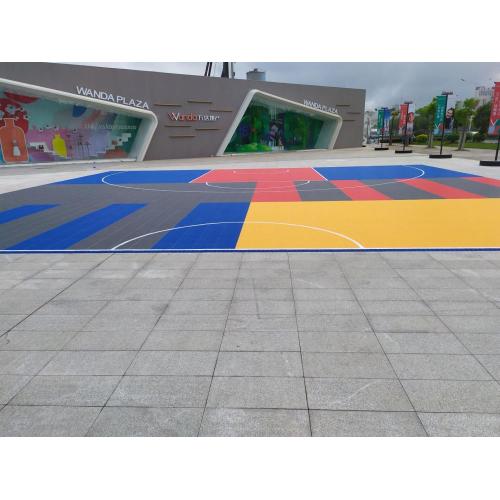 Haltbarer PP-Kunststoff wasserdichter Basketballplatzboden