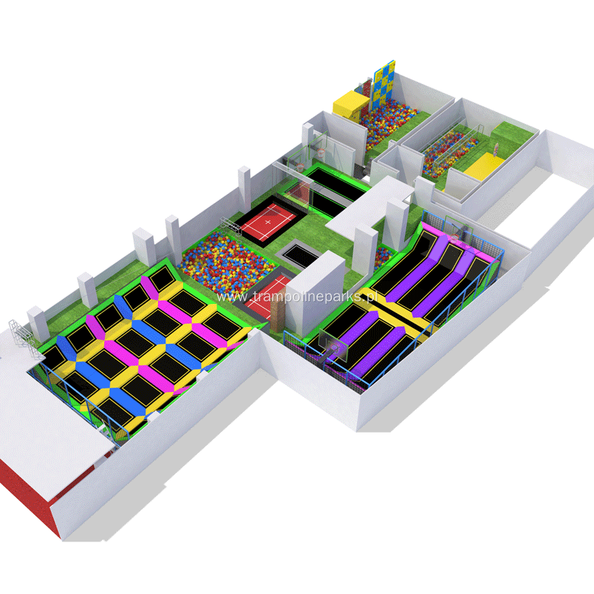 Multifunctional Indoor Trampoline Park  With Basektball