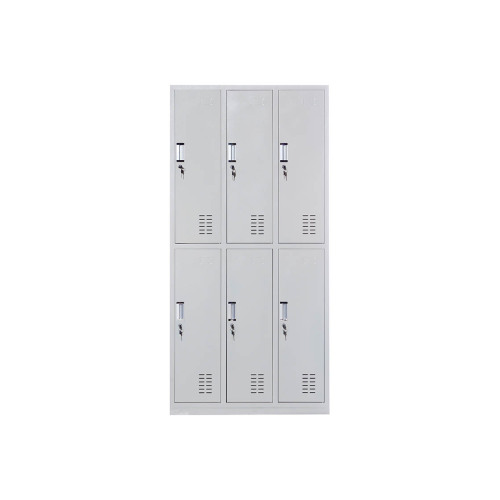 Locker de gimnasio de metal ancho de 12 &quot;Puerta de 6 puertas