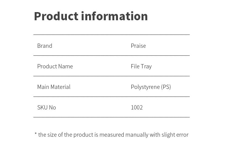 Plastic Stackable Customized Desktop Stationery  Letter size Document File Organizer File Tray