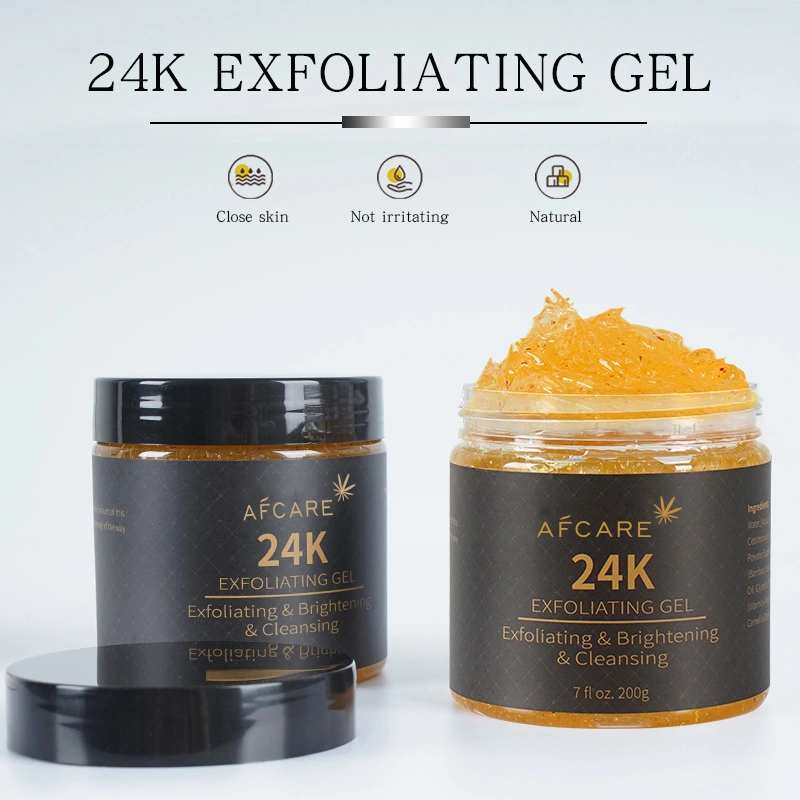 OEM Face Gel Exfoliating Gel Anti Aging 24K Gold Brightening Exfoliator Facial Peeling Gel