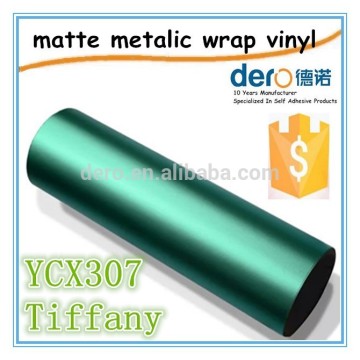 Dero tiffany blue chrome matte vinyl car wrap