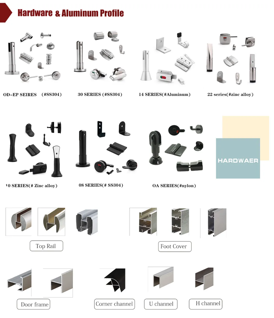 Aogao Factory Cheap Price Stainless Steel Partition Restroom Partition Toilet Hardware