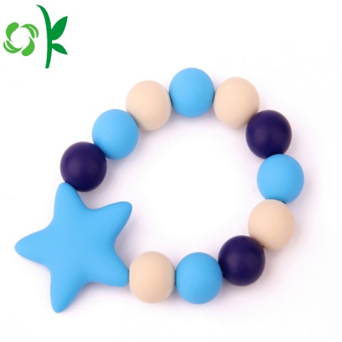 Silicone Baby Teething Bracelet Fashion Round Beads Silicone Bracelet Baby Teething Bracelet Manufactory