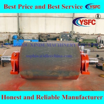 belt conveyor drum pulley for driving the belt