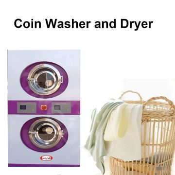 Latest stlye coin operation washer combine dryer machine for laundry