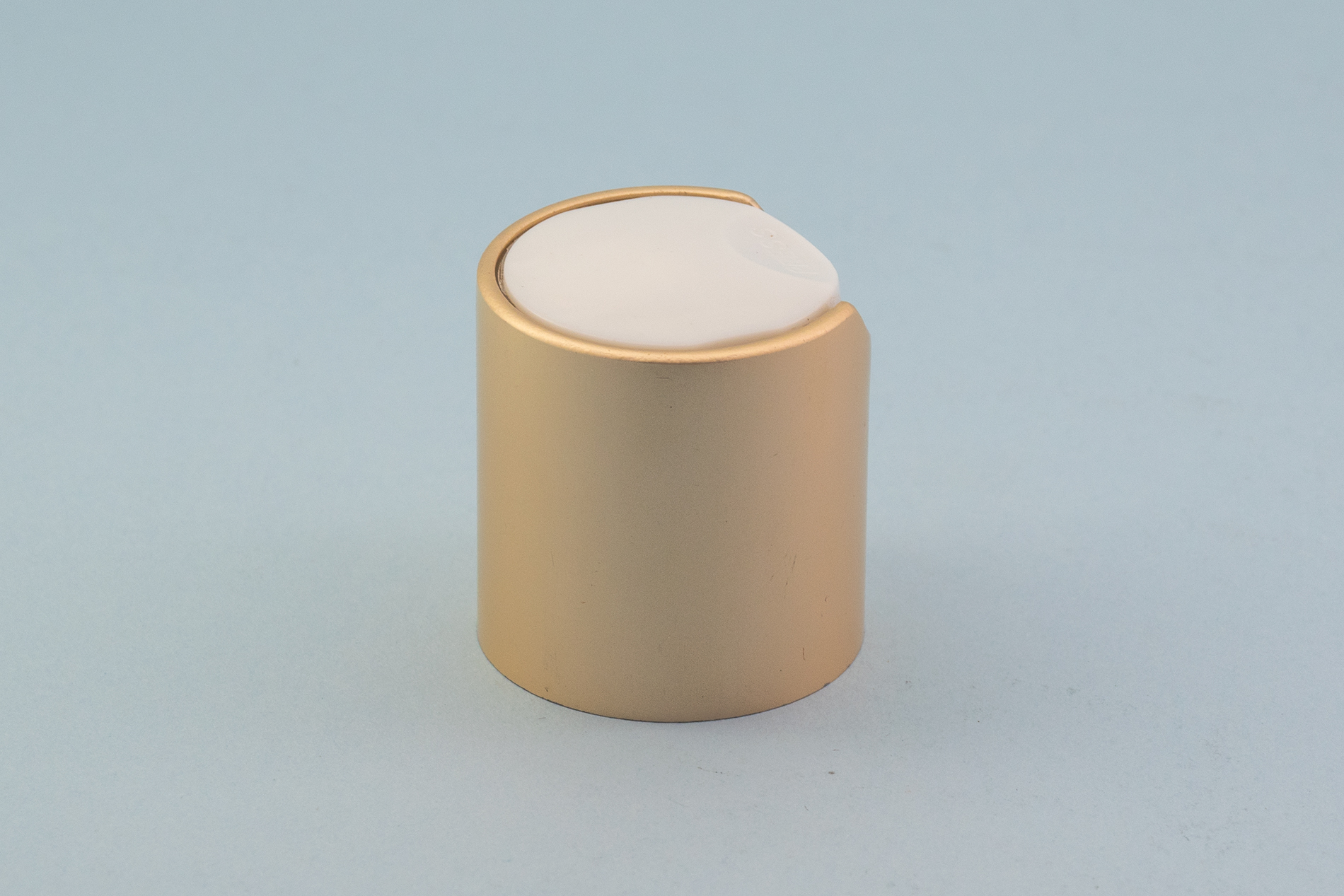 Tampa superior do disco em ouro fosco e branco 24/410 24/410 Matte Gold & White Disc Top Cap