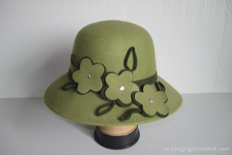 قبعات الكنيسة المصنوعة من الصوف المصنوعة من الصوف للنساء - YJ76