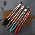New colorful Stainless Steel Silicone Tips food tongs