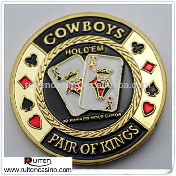 COWBAYS PAIR OF KINGS Metal Poker Card Guard Protector