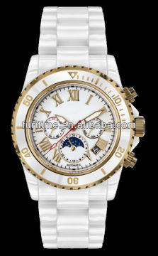 luxury ceramic watch automaitc ceramic men watch inporter ceramic meterial