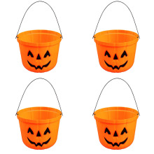 Wholesale LED Illuminated Plastic Pumpkins: Perfect Halloween Candy Baskets and Decorations