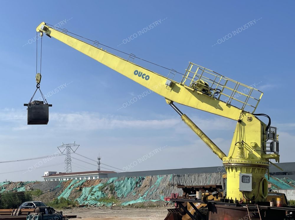 5t15m stiff boom crane load test