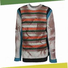 Men's 100% Lambswool Pullover, Weight is 340g