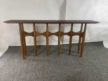 Vintage Entry Mid Century Solid Wood Console Table