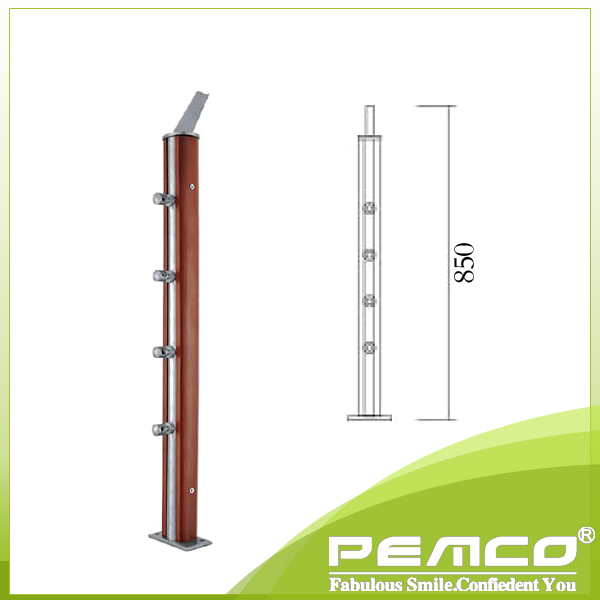 Railing Fitting measuring stand mounted wooden exterior stair railing