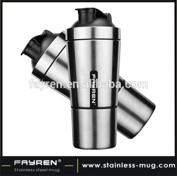 Stainless steel shake joyshaker bottle/protein shake mug travel mug