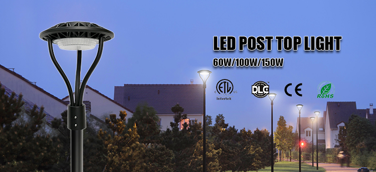 ETL IP65 Outdoor LED Post Top Garden Light Factory Manufacturer 100w 150w 200w 240w Hot Selling Outdoor Garden Light