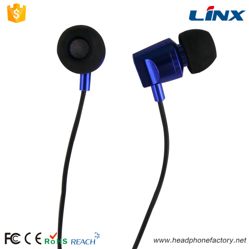 Cheap promotion stereo wired in ear metal earphone