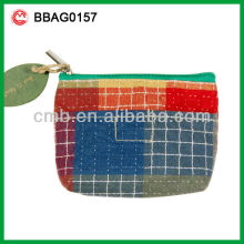 ECO FABRIC ZIPPER COIN HOLDER WALLET