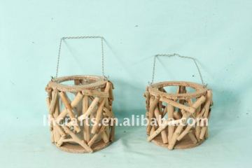 wooden hanging candle holder
