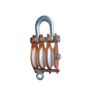 Aluminum alloy MC nylon wheel hoisting block