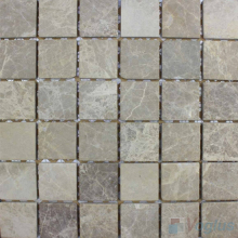 Light Emperador 48X48mm Tumbled Classic Mosaic Marble
