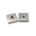 Powerful retangular countersunk Neodymium magnet 40x20mm